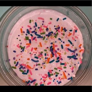 Confetti cake batter slime 🎉 🎊 🌈 🧁 🍰